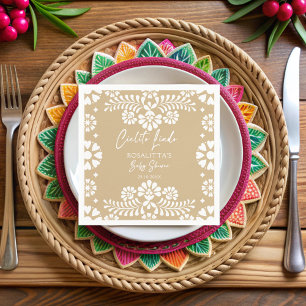 Cielito lindo beige Mexican baby shower Napkins