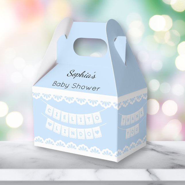 Cielito Lindo Blue Baby Shower Favor Boxes (Creator Uploaded)