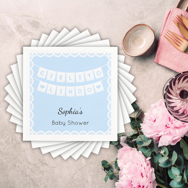 Cielito Lindo Blue Baby Shower Napkins (Creator Uploaded)
