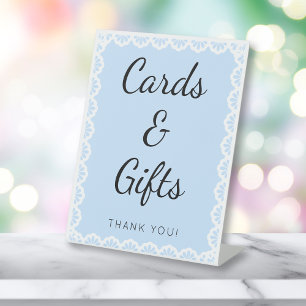 Cielito Lindo Blue Cards & Gifts Baby Shower Pedestal Sign