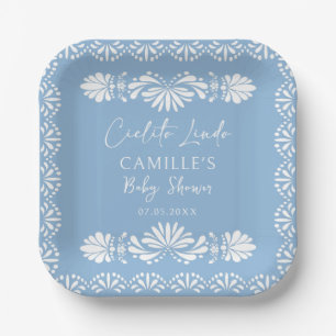 Cielito lindo Blue Mexican Baby Shower Paper Plates