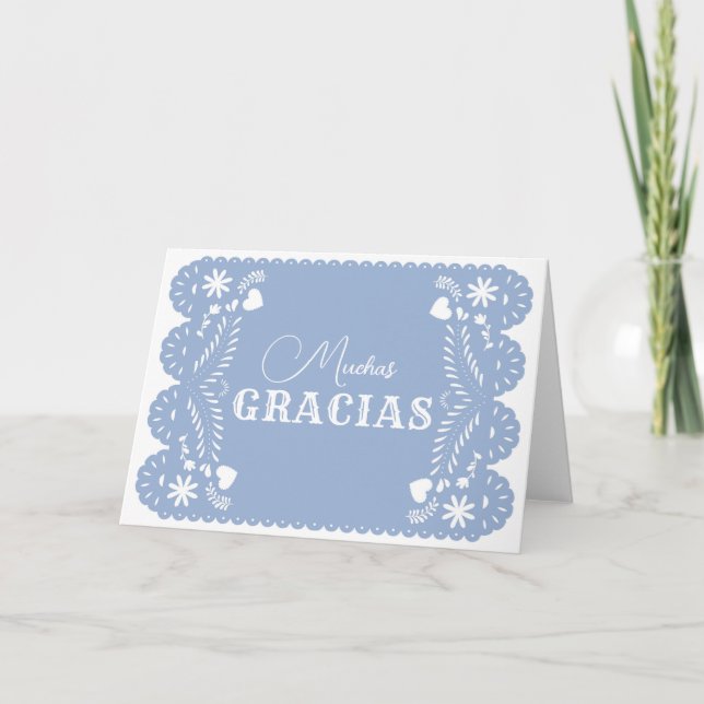 Cielito Lindo Blue Thank You Card (Front)