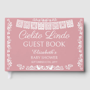 Cielito Lindo Blush Pink Baby Shower Guest Book