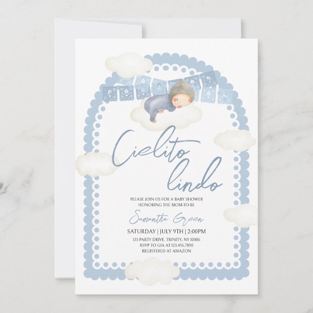  Cielito Lindo Boy Baby Shower Invitation (Front)