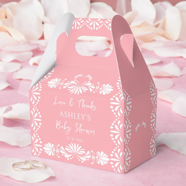 Cielito lindo Dusty Pink Baby Shower Favor Boxes (Wedding)