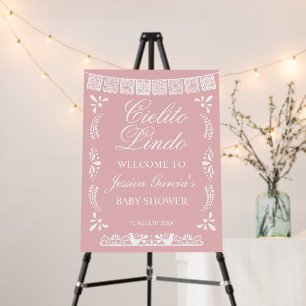Cielito Lindo Girl Baby Shower Welcome Sign