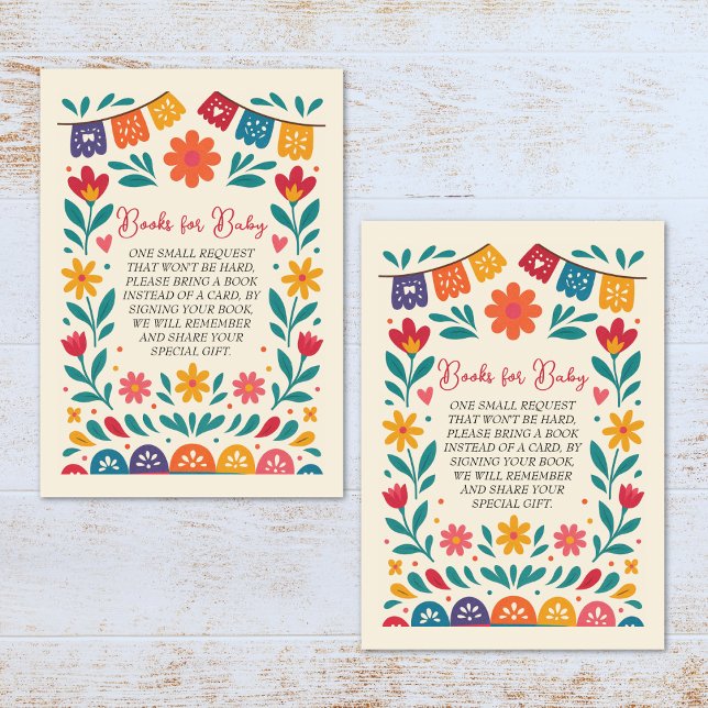 Cielito Lindo Mexican Baby Shower Books for Baby Enclosure Card (Creator Uploaded)