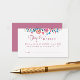 Cielito Lindo Mexican Baby Shower Diaper Raffle Enclosure Card