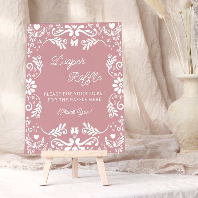 Cielito Lindo Mexican Baby Shower Diaper Raffle Poster (Creator Uploaded)