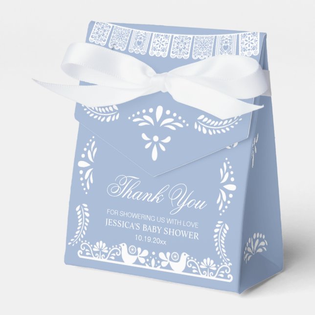 Cielito Lindo Mexican Baby Shower Thank You Favor Boxes (Front Side)