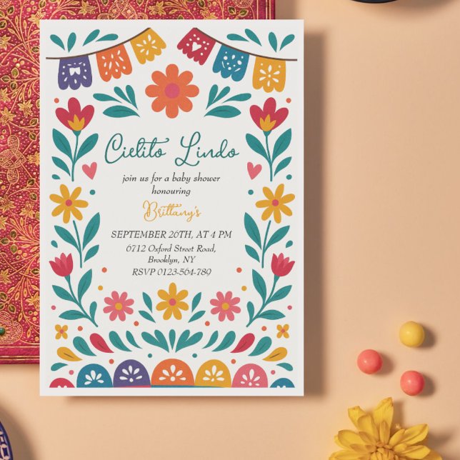 Cielito Lindo Mexican Colorful Baby Shower  Invitation (Creator Uploaded)