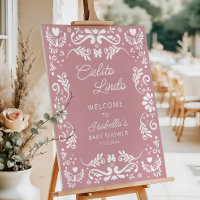 Cielito Lindo Mexican Pink Baby Shower Welcome
