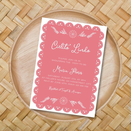 Cielito Lindo Mexican Talavera Girl Baby Shower Invitation