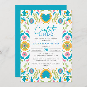 Cielito Lindo Mexican Talavera Tile Baby Shower Invitation