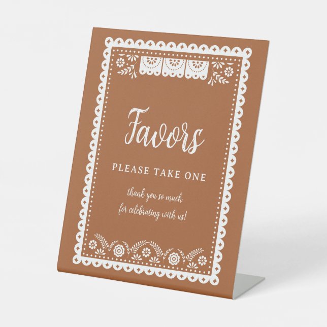 Cielito Lindo Mexican Theme Favors Pedestal Sign (Front)