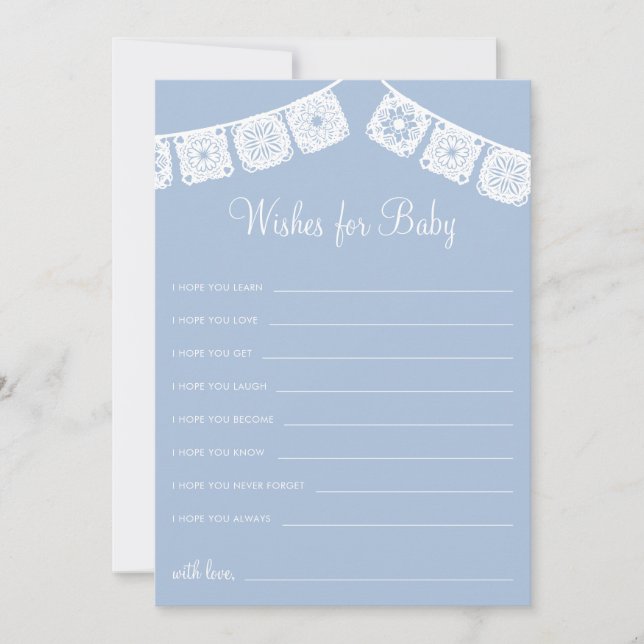 Cielito Lindo Papel Picado Wishes for Baby Card (Front)