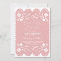 Cielito Lindo Pink Baby Shower Invitationn
