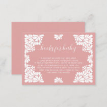 Cielito Lindo Pink Girl Baby Shower Book Request  Enclosure Card