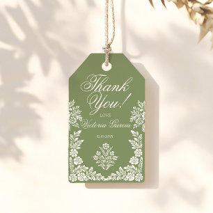 Cielito Lindo sage green baby shower  Gift Tags