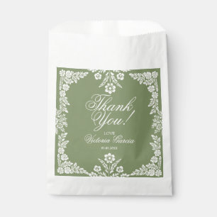 Cielito Lindo sage green olive baby shower  Favor Bag