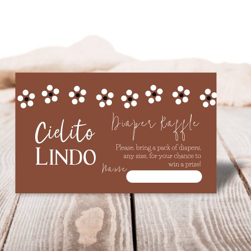 Cielito Lindo Talavera Mexican Baby Shower Diaper Enclosure Card