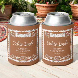 Cielito Lindo Talavera Mexican Baby Shower Favors Can Cooler