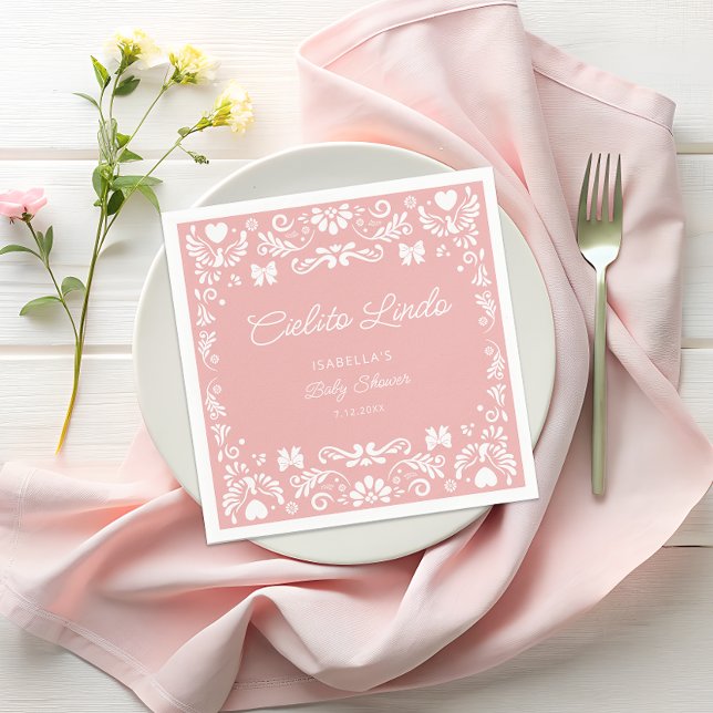 Cielito Lindo Talavera Mexican Baby Shower Napkins (Creator Uploaded)