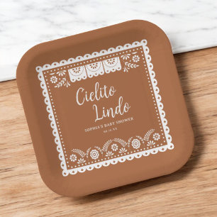 Cielito Lindo Talavera Mexican Baby Shower Paper Plates