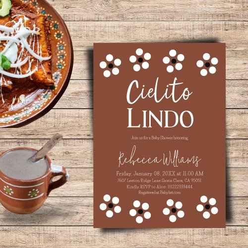 Cielito Lindo Talavera Mexican Baby Shower Party Invitation