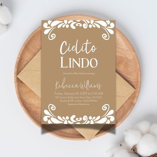 Cielito Lindo Talavera Mexican Fiesta Baby Shower Invitation