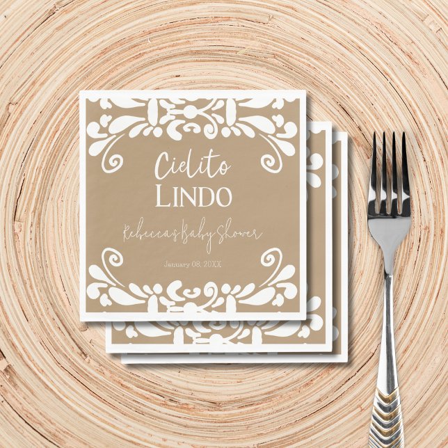 Cielito Lindo Talavera Mexican Fiesta Baby Shower Napkins (Creator Uploaded)