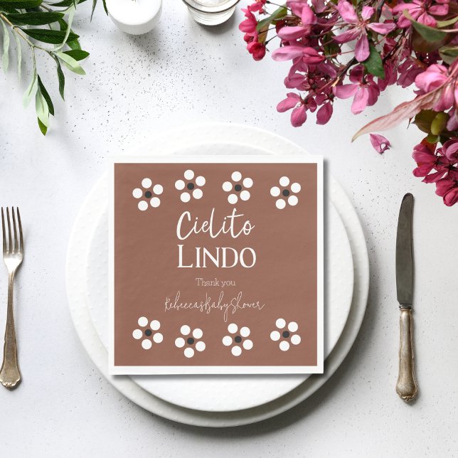 Cielito Lindo Talavera Mexican Fiesta Baby Shower Napkins (Creator Uploaded)