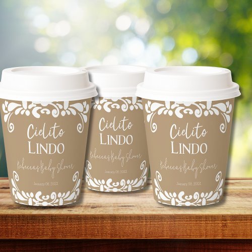 Cielito Lindo Talavera Mexican Fiesta Baby Shower Paper Cups