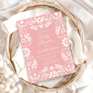 Cielito Lindo Talavera Mexican Girl Baby Shower  Invitation