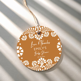 Cielito lindo terracotta Mexican baby shower Favor Tags
