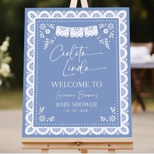 Cielito Lindo Welcome Sign Blue Mexican Talavera