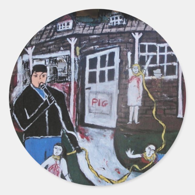 CIELO DRIVE CLASSIC ROUND STICKER (Front)