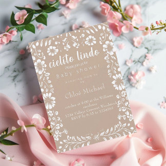 cielto lindo Papel picado baby shower Invitation
