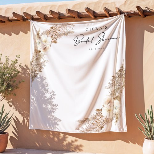 CIERA Bohemian Pampas Grass Bridal Shower Tapestry