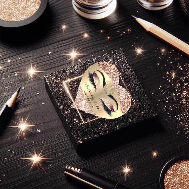 Cierra Glitter Rose Gold Lash Crown Heart Makeup Sticker (Cierra Glitter Rose Gold Lash Crown Heart Makeup Heart Sticker)
