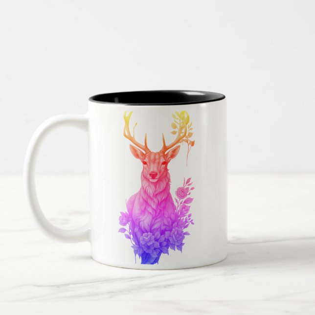 CIERV O ENTRE FLORES Two-Tone COFFEE MUG (Left)