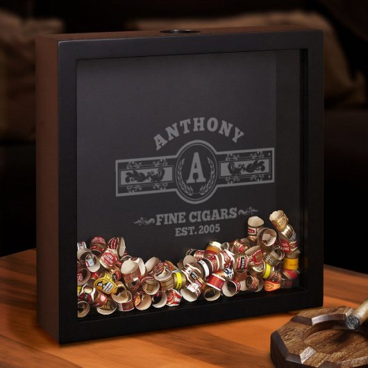 Cigar Aficionado Black Wood Shadow Box (Front)