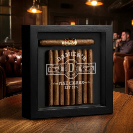 Cigar Aficionado Black Wood Shadow Box (Front)