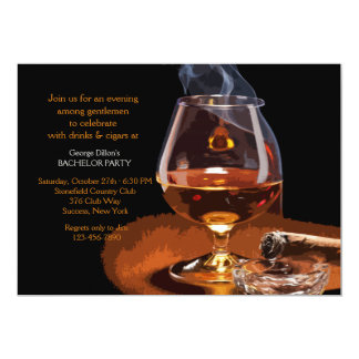 Cigar and Brandy Invitation