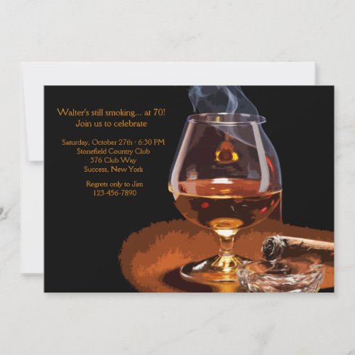 Cigar and Brandy Invitation