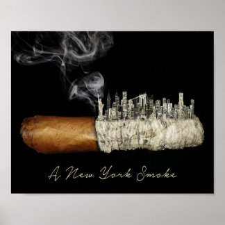 Cigar Art, New York City Poster, Cigar Print, Nyc Poster