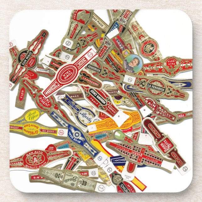 Cigar Band Wrappers Coaster (Front)