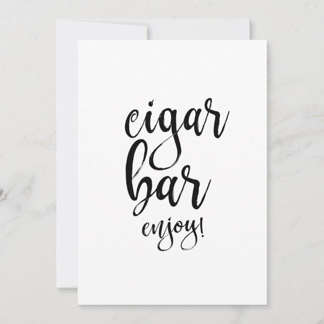 Cigar Bar Affordable Calligraphy Wedding Sign (Front)