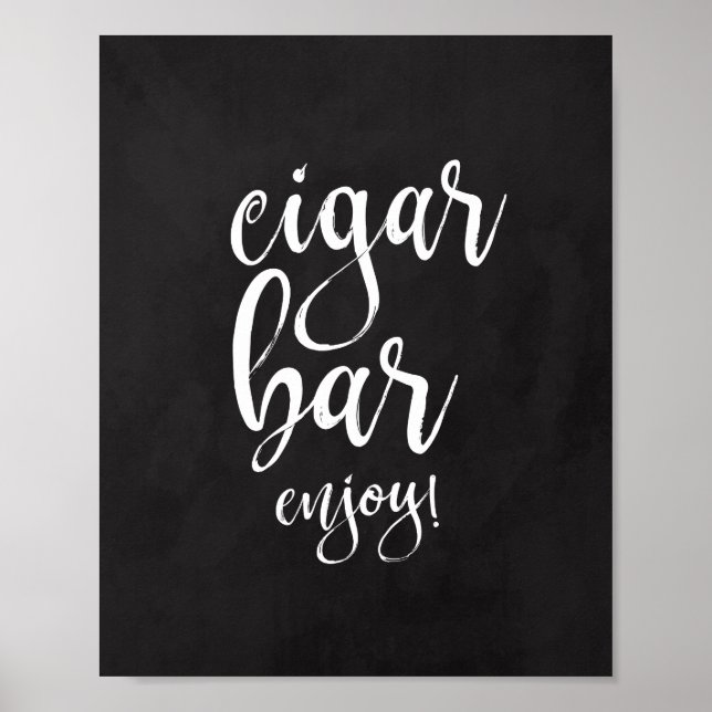 Cigar Bar Chalkboard 8x10 Wedding Sign (Front)