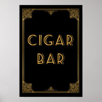 CIGAR bar  Gatsby inspired wedding sign